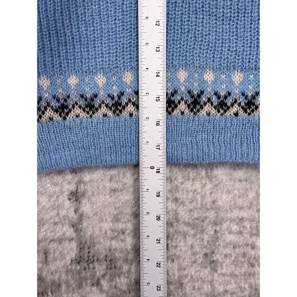 New J Crew Sweater XXS Womens Fair Isle Half Zip Blue Buttercream - Picture 6 of 9